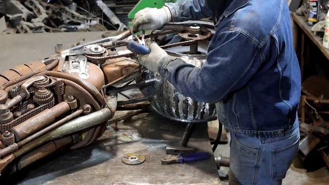 Работы над скульптурой мотоконь ? смотреть онлайн