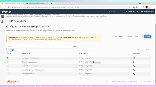 Cómo cambiar la versión de PHP de WordPress desde cPanel смотреть онлайн