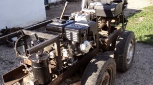 Самодельный минитрактор из ВАЗ 2102 с двигателем от мотоблока