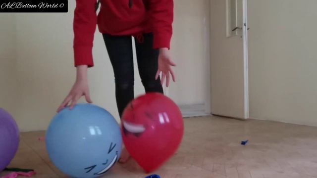 Very Loud Balloon Popping | Stomp to Pop 6 Balloons | Balloon Girl | AL Balloon World
