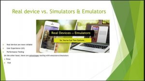 Real devices vs. Simulator/Emulators