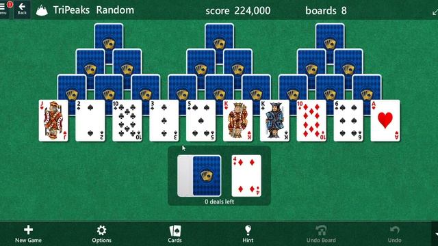 Microsoft Tri Peaks Solitaire - High Score Win смотреть онлайн