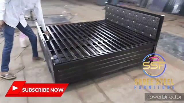 Hydraulic folding metal bed with storage powder coated king size bed #hydraulicbed #doublebed #bed смотреть онлайн