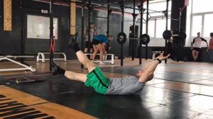 Сгибание бедра лёжа на спине в позиции лодочки