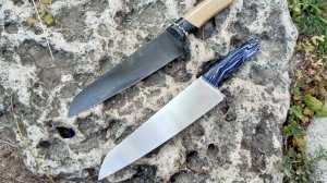 Кухонные ножи ручной работы. Сталь ШХ15 и  JM390A (китайский аналог стали м390)