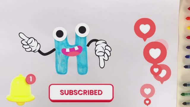 Буквы Монстрики учат Алфавит. Часть 3. Учим буквы Й, К, Л, М, Н. смотреть онлайн