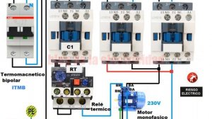 Inversión de giro para motor monofasico de potencia