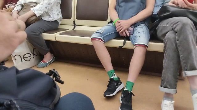 поездка на номерном по Фрунзенско-Приморской линии метро СПБ Адмиралтейская - Крестовский остров