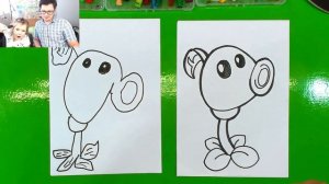 Растения против Зомби рисуем с Аней