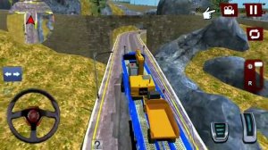 Heavy Duty Construction Machine Transporter Truck Uphill - Android Gameplay