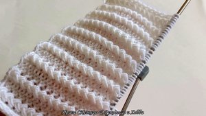 Алмазный колосок - Очень красивый ажурный узор спицами