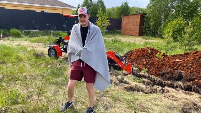 Что может RED RHINO PE5022? Как копать на ПРИЦЕПНОМ ЭКСКАВАТОРЕ?