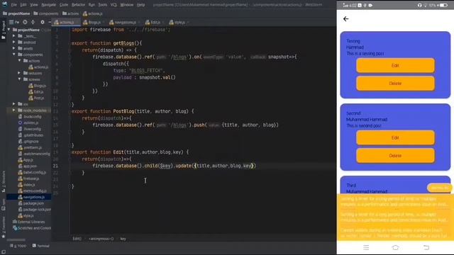 Blog App Part 6- Edit firebase data | React Native firebase crud | React Native firebase tutorial смотреть онлайн