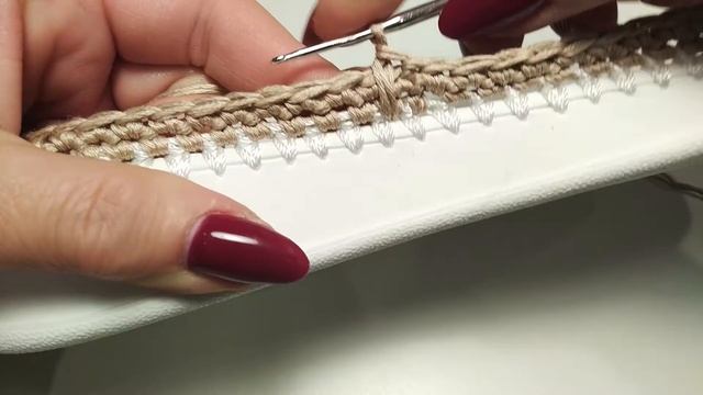 Вяжем бортик для обуви смотреть онлайн