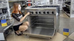 Газовая плита CustomHeat GR 6-36 с шестью горелками и духовкой | Видео обзор