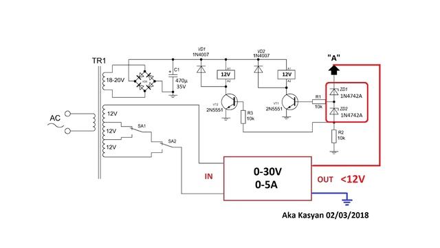 Коммутатор обмоток для лабораторного блока питания смотреть онлайн