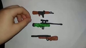Оружие из пластилина часть1