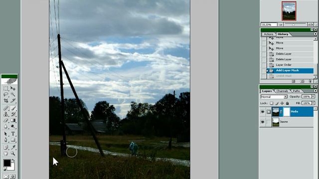 03 Монтаж снимка с помощью маски слоя CS смотреть онлайн