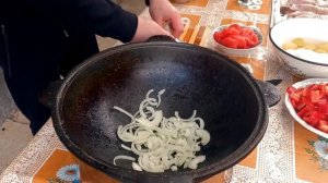 БУГЛАМА ИЗ РЫБЫ / БЕЛЫЙ АМУР С ОВОЩАМИ В КАЗАНЕ НА КОСТРЕ