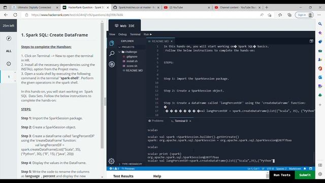 Create a Dataframe | Spark SQL | Frescoplay | HandsOn | Hackerank |