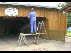 Шарнирная комбинированная лестница Krause