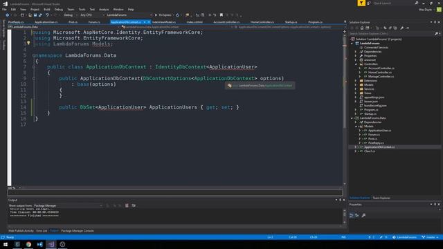 ASP.NET Core 2 MVC Forum | 03 | Creating Models