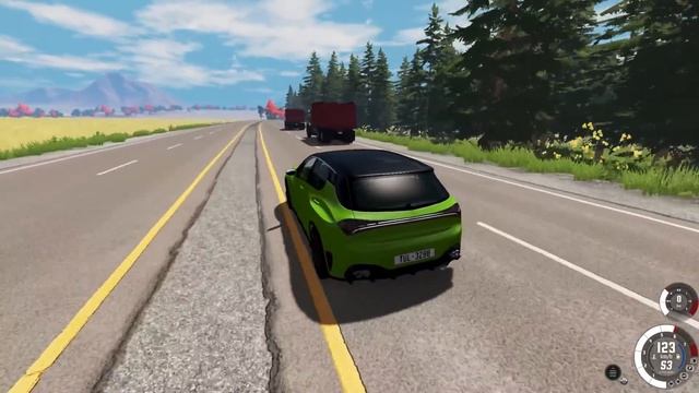 Соблюдай СКОРОСТНОЙ РЕЖИМ! Влетел ПОД ФУРУ - BeamNg Drive