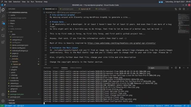 Generate a static Website with Eleventy using WordPress as a Headless CMS and WPGraphQL. смотреть онлайн