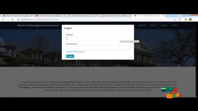 PHP Web Application Project - Alumni Management System  - ClickMyProject