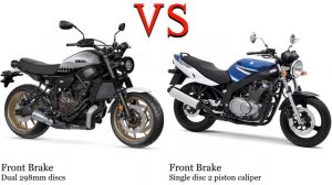 Yamaha XSR 700 vs Suzuki GS 500 Test specification comparison