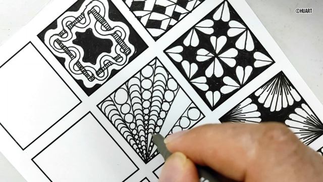 12 zentangle patterns  12 doodle patterns  12 patrones mandalas