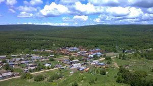 Поселок Чля . Озеро Чля . Съёмки с птичьего полёта