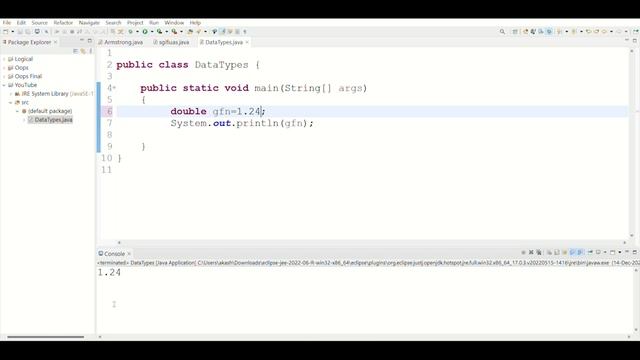 How to Store "double" values in Java | How "double" works in Java | Data Types | Kannada | Akash R смотреть онлайн