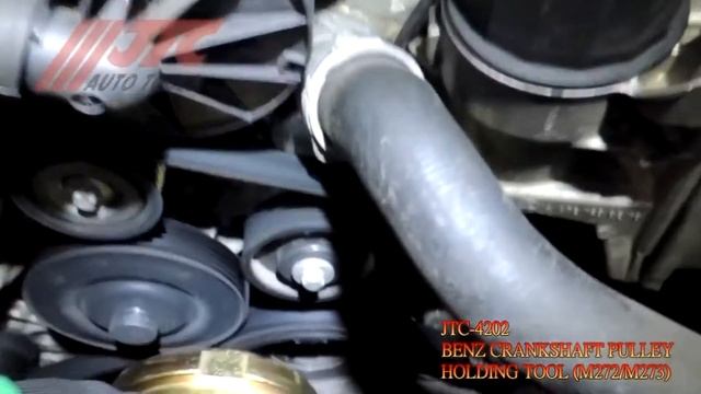 Как зафиксировать шкив коленвала на M272 и M273 MERCEDES BENZ JTC-4202