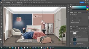 Создаем сегодня визуализацию спальни в Photoshop