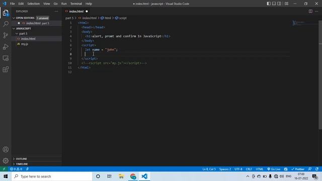 The Modern JavaScript Tutorial | Part 5 | alert, confirm & prompt | Tech Quick Learner