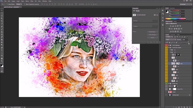 Watercolor Painting Photoshop Action Tutorial смотреть онлайн