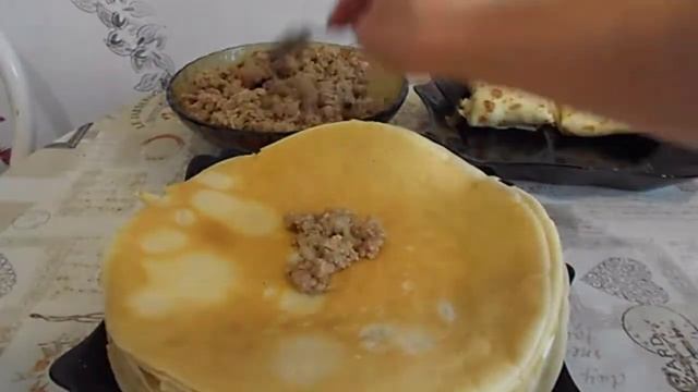 ФАРШИРОВАННЫЕ БЛИНЫ |  Блины с мясом |  Начинка для блинов