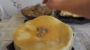 ФАРШИРОВАННЫЕ БЛИНЫ | Блины с мясом | Начинка для блинов