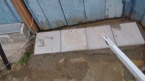 Укладка тротуарной плитки на бетон  с наклоном.