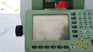 Порядок работы на станции при измерениях в теодолитном ходе в программе "Съемка" TCR1202