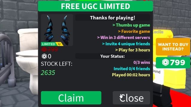 FREE UGC LIMITED! HOW TO GET Ice Cold Horns (ROBLOX ESCAPE PRISON OBBY) смотреть онлайн