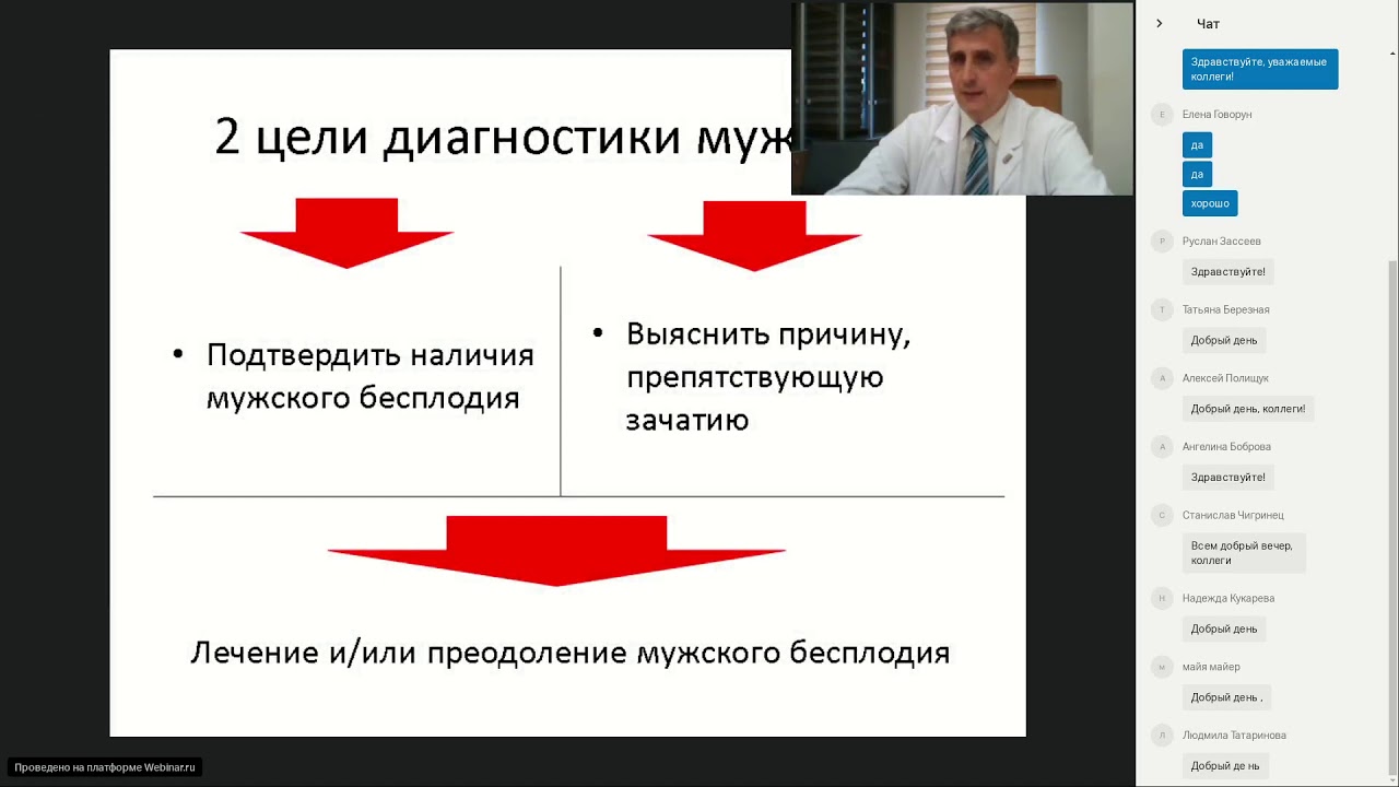 Клинические рекомендации  Мужское бесплодие  разработанные Российским обществом урологов