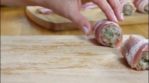 Горячее Блюдо или Закуска. Аппетитные Мясные Рулетики с Беконом на Праздничный Стол!
