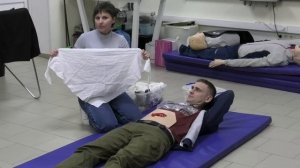 08 Фролова ЛП Первая Помощь Травмы живота Косыночная повязка