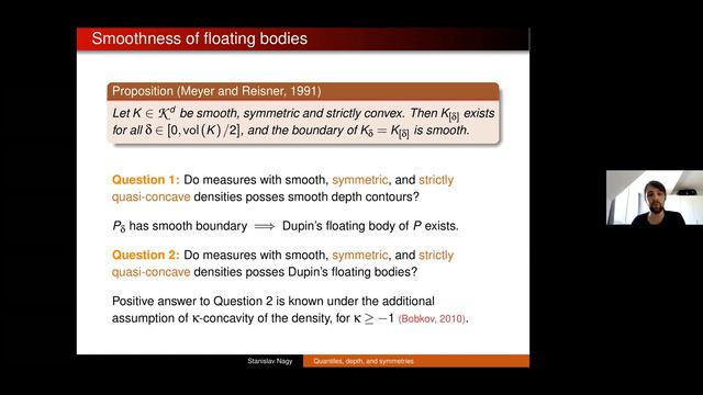 Stanislav Nagy: Quantiles, depth, and symmetries: Geometry in multivariate statistics смотреть онлайн