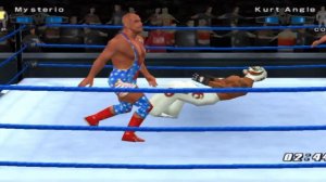 Rey Mysterio vs Kurt Angle - WWE SmackDown vs Raw 2006 PSP Gameplay (PPSSPP)