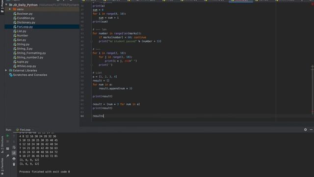 JD with Daily Python Practice (For loop with List)