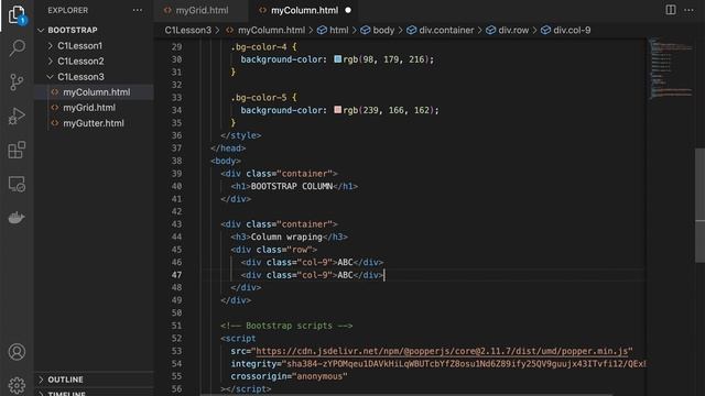 3.Bootstrap Gird, Column, Gutter смотреть онлайн