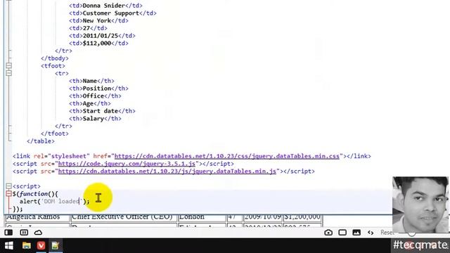 ✔ jQuery Data Table ⚡ Make HTML table with pagination, search & sort rows ? Tecq Mate Tutorials ✌